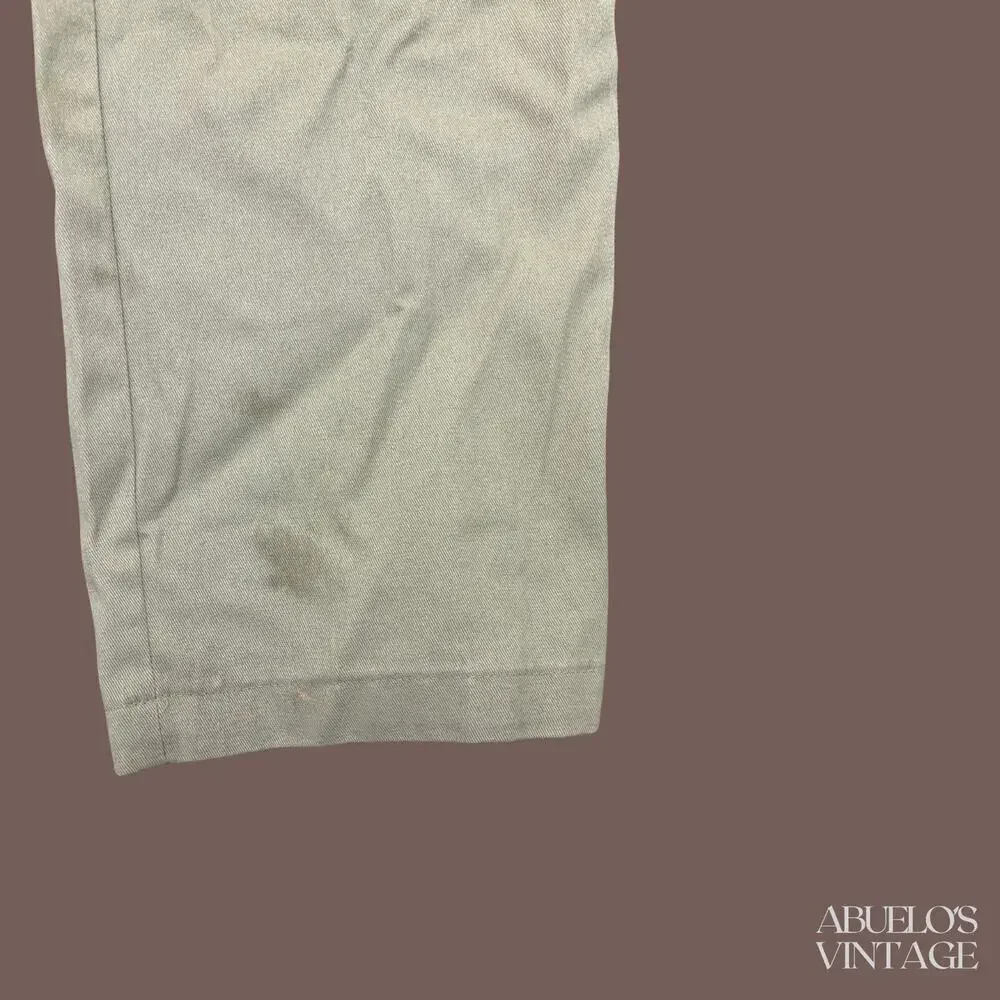 Dickies Work Pants | Khaki Distressed | Size 36x32 | Vintage